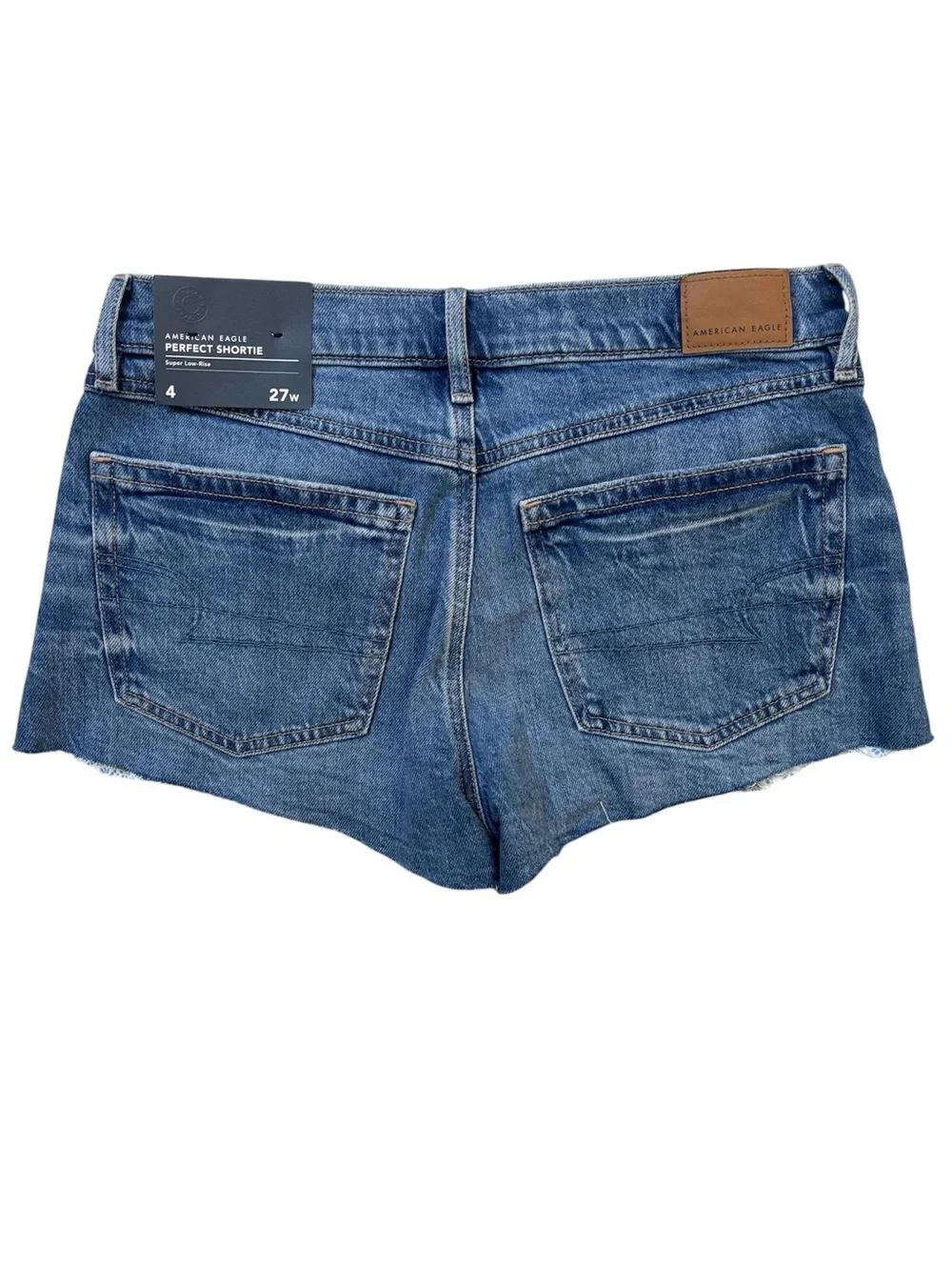 American Eagle Outfitters Women's Super Low Rise Stretch Cutoff Shorts